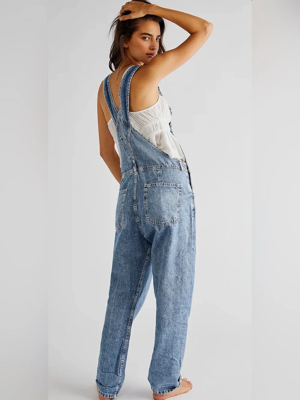 Free People We The Free Ziggy Denim Overalls Size Medium